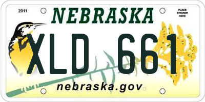 NE license plate XLD661
