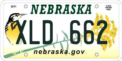 NE license plate XLD662