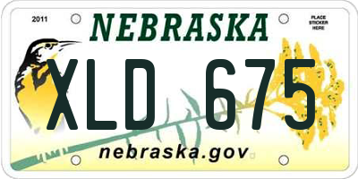 NE license plate XLD675
