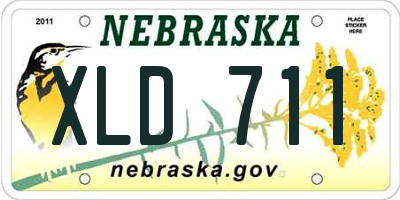 NE license plate XLD711