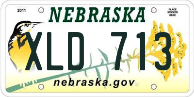 NE license plate XLD713