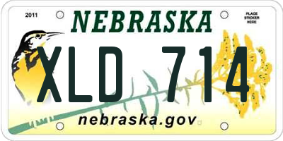 NE license plate XLD714