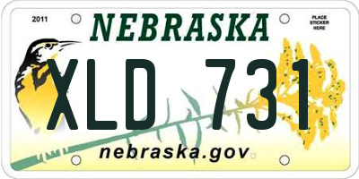 NE license plate XLD731