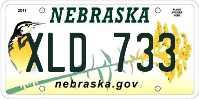NE license plate XLD733
