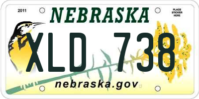 NE license plate XLD738