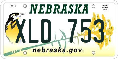 NE license plate XLD753