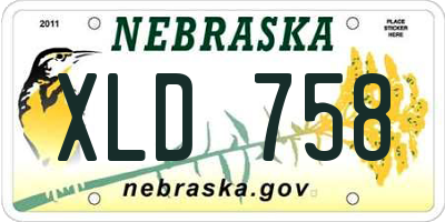 NE license plate XLD758