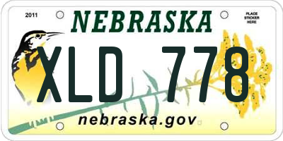 NE license plate XLD778