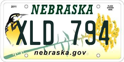 NE license plate XLD794