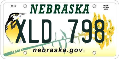 NE license plate XLD798