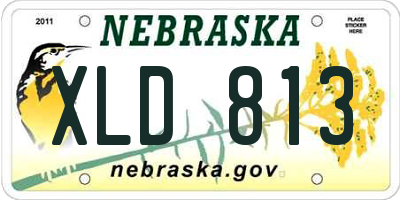 NE license plate XLD813