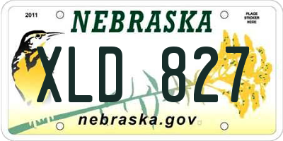 NE license plate XLD827