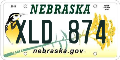 NE license plate XLD874
