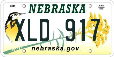 NE license plate XLD917