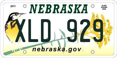 NE license plate XLD929