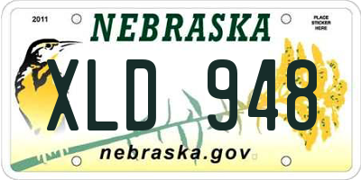 NE license plate XLD948