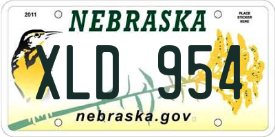 NE license plate XLD954