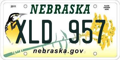 NE license plate XLD957