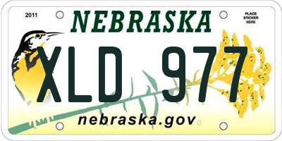 NE license plate XLD977