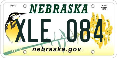 NE license plate XLE084