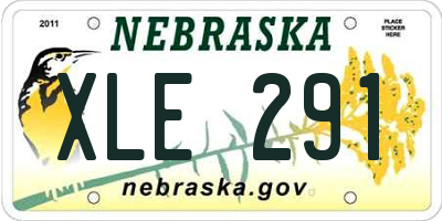 NE license plate XLE291