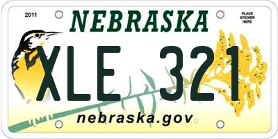 NE license plate XLE321