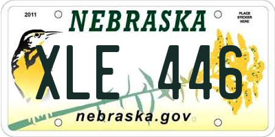 NE license plate XLE446