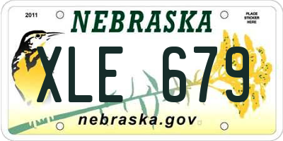 NE license plate XLE679