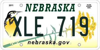 NE license plate XLE719
