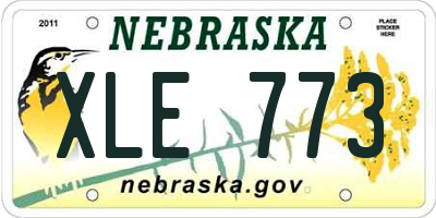 NE license plate XLE773