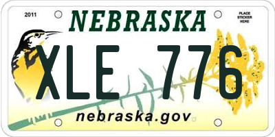 NE license plate XLE776