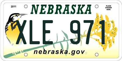 NE license plate XLE971