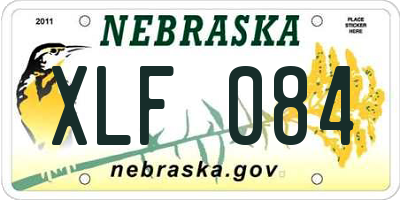 NE license plate XLF084