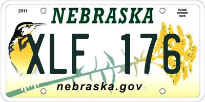 NE license plate XLF176