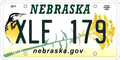NE license plate XLF179