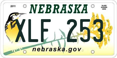 NE license plate XLF253