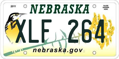 NE license plate XLF264