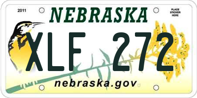 NE license plate XLF272