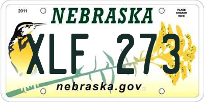 NE license plate XLF273