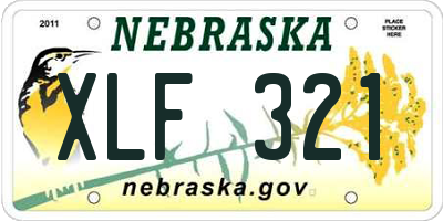 NE license plate XLF321