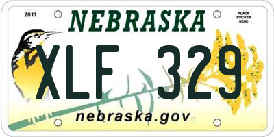 NE license plate XLF329
