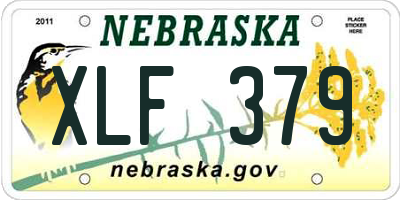 NE license plate XLF379