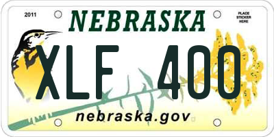 NE license plate XLF400