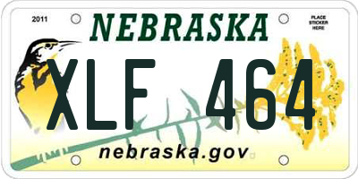NE license plate XLF464