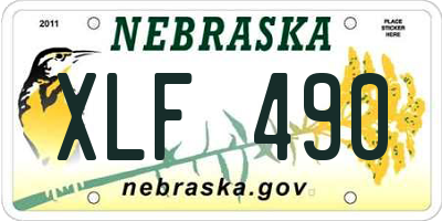 NE license plate XLF490