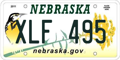NE license plate XLF495