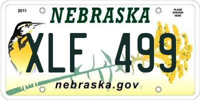 NE license plate XLF499