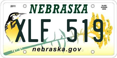 NE license plate XLF519