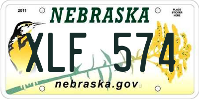 NE license plate XLF574