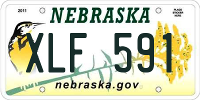 NE license plate XLF591